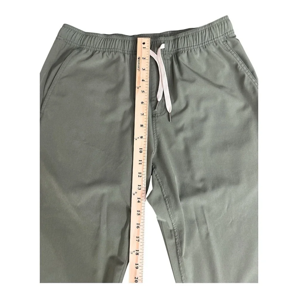 Fair Harbor Men's Lg The One Pant Green Performance Stretch Athleisure Quick Dry